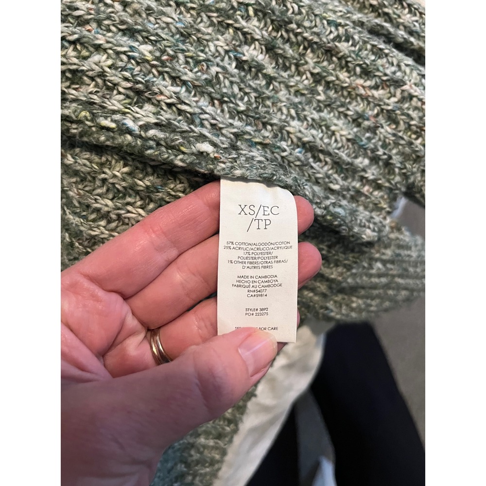 Cabi Green travel cardigan Ribbed Open Front Sweater 3892 XS - Picture 5 of 11